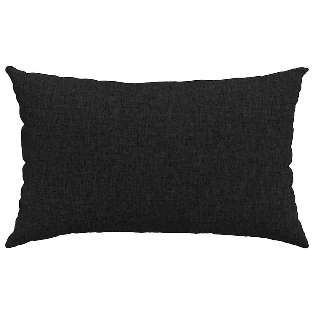 Sofa Pillows 2 pcs Black 50 x 30 cm Fabric