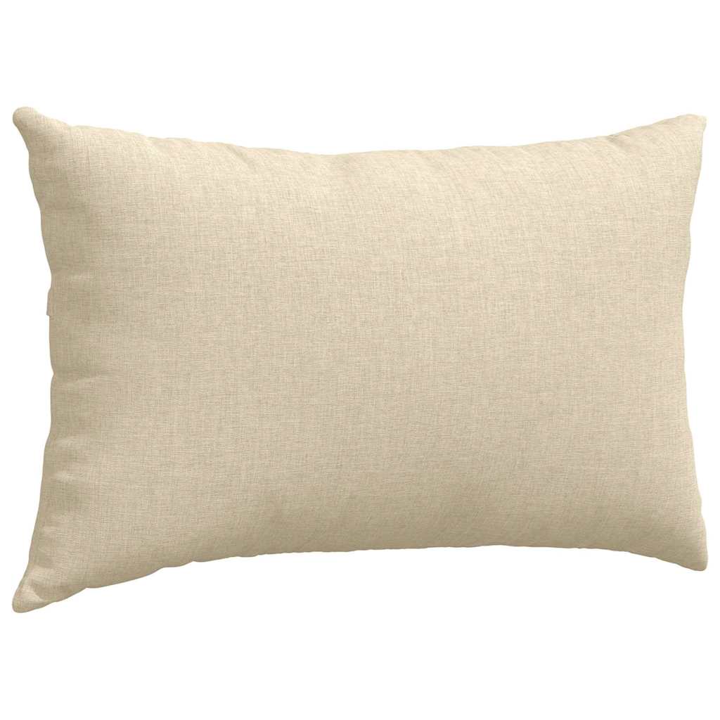 Sofa Pillows 2 pcs Cream 50 x 30 cm Fabric