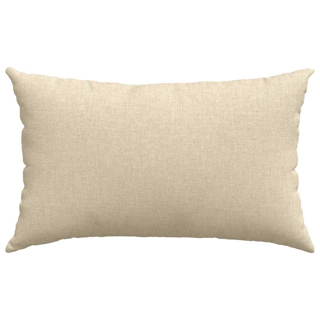 Sofa Pillows 2 pcs Cream 50 x 30 cm Fabric