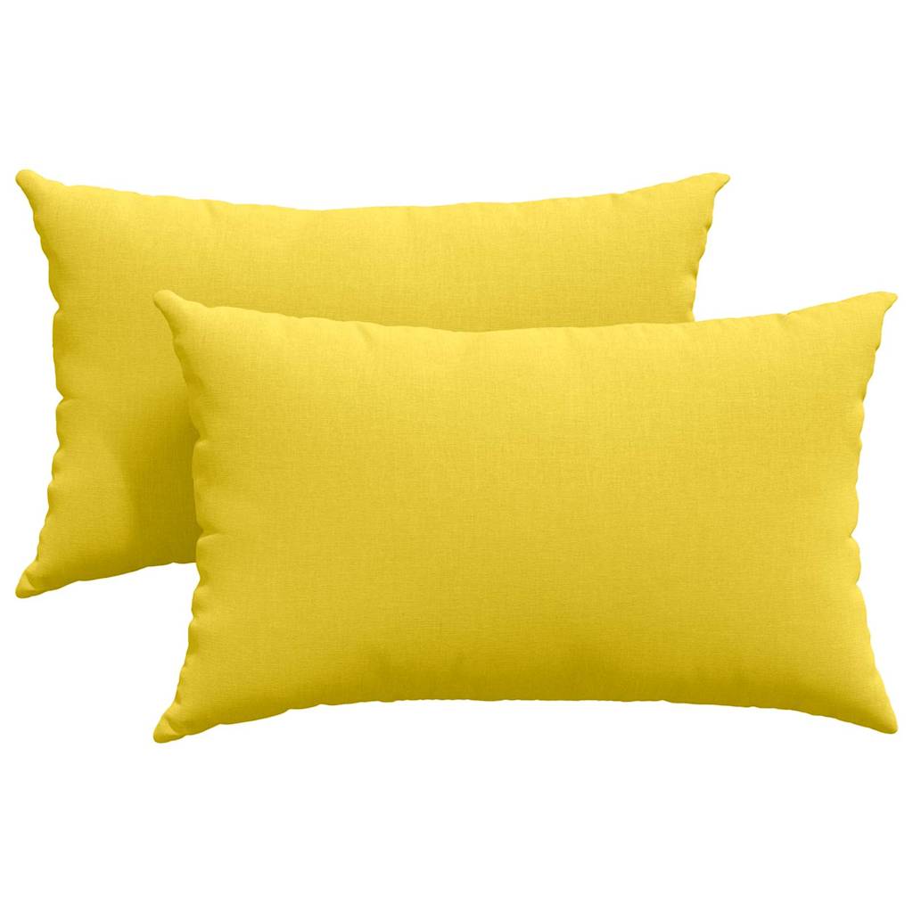 Sofa Pillows 2 pcs Light Yellow 50 x 30 cm Fabric