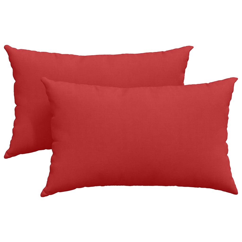 Sofa Pillows 2 pcs Red 50 x 30 cm Fabric