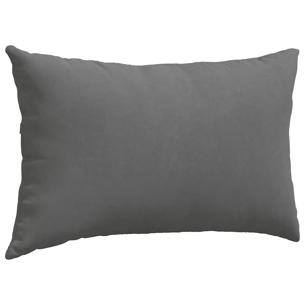 Sofa Pillows 2 pcs Dark Grey 50 x 30 cm Fabric