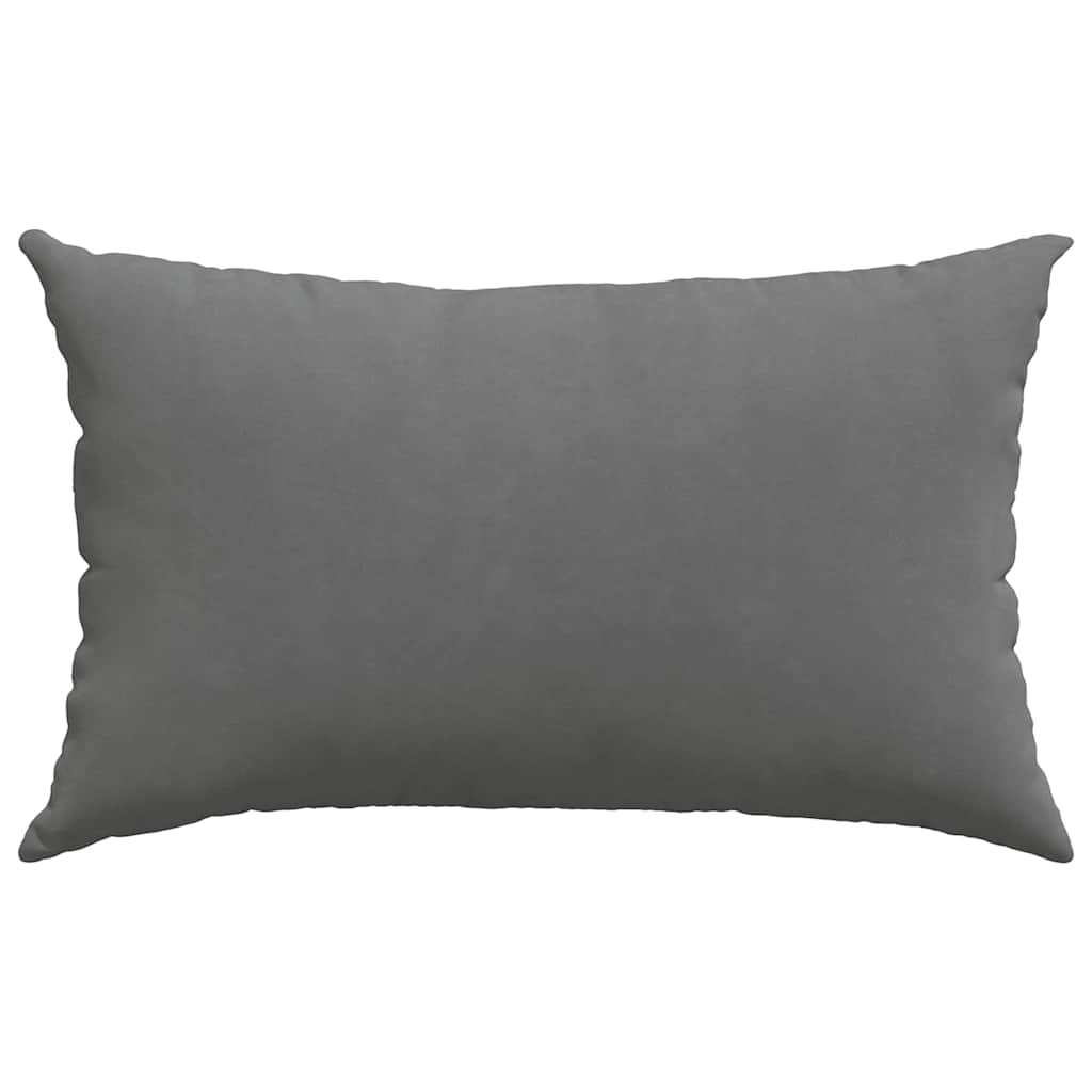 Sofa Pillows 2 pcs Dark Grey 50 x 30 cm Fabric