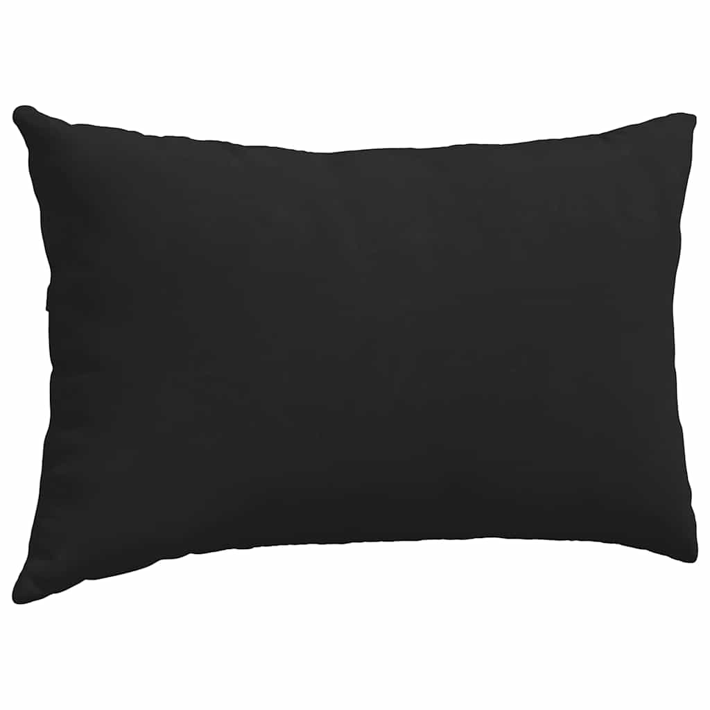 Sofa Pillows 2 pcs Black 50 x 30 cm Fabric
