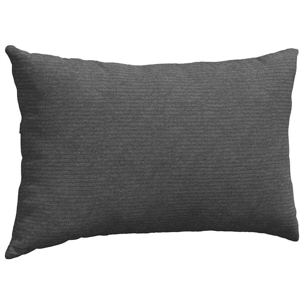 Sofa Pillows 2 pcs Dark Grey 50 x 30 cm Corduroy Fabric
