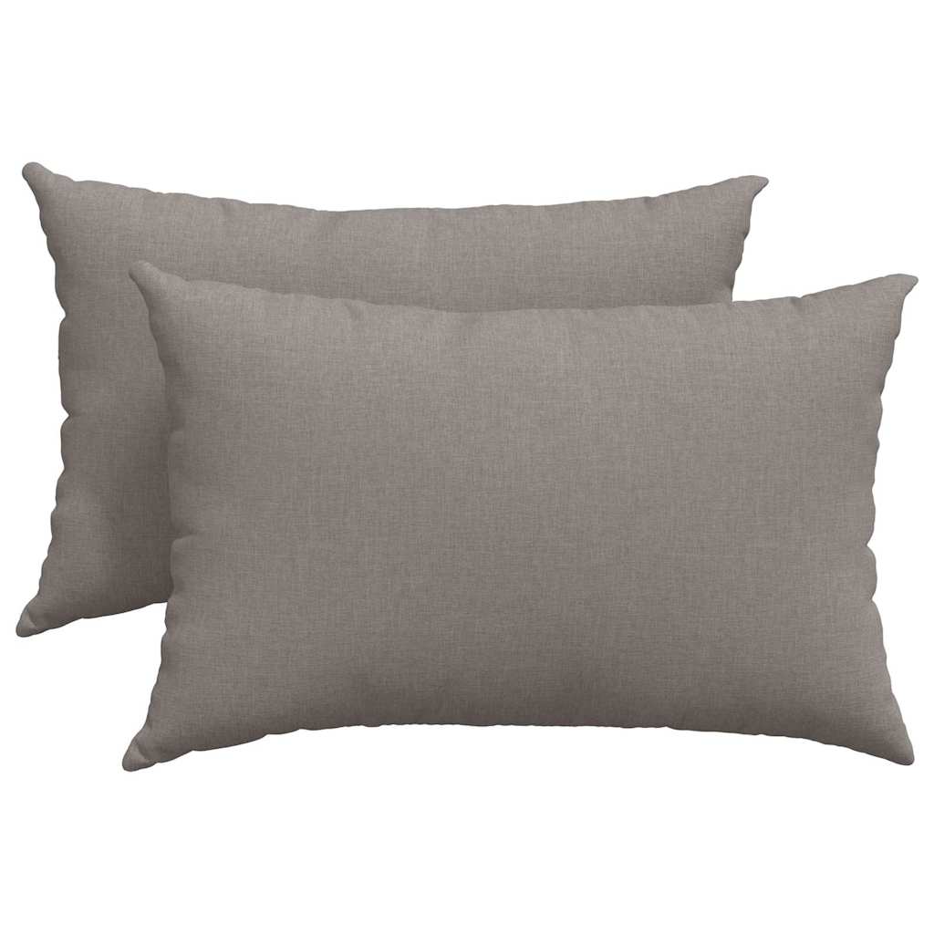 Sofa Pillows 2 pcs Taupe 60 x 40 cm Fabric