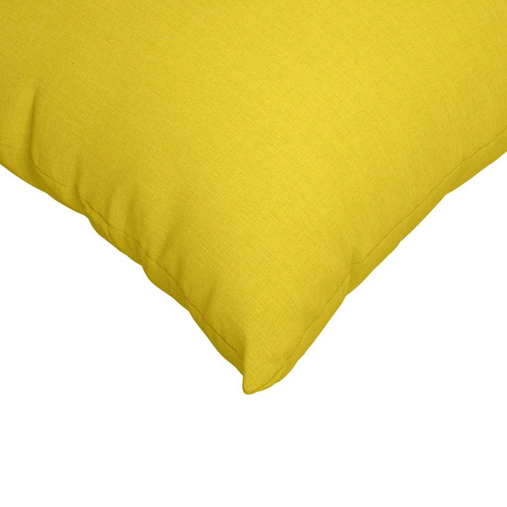 Sofa Pillows 2 pcs Light Yellow 60 x 40 cm Fabric