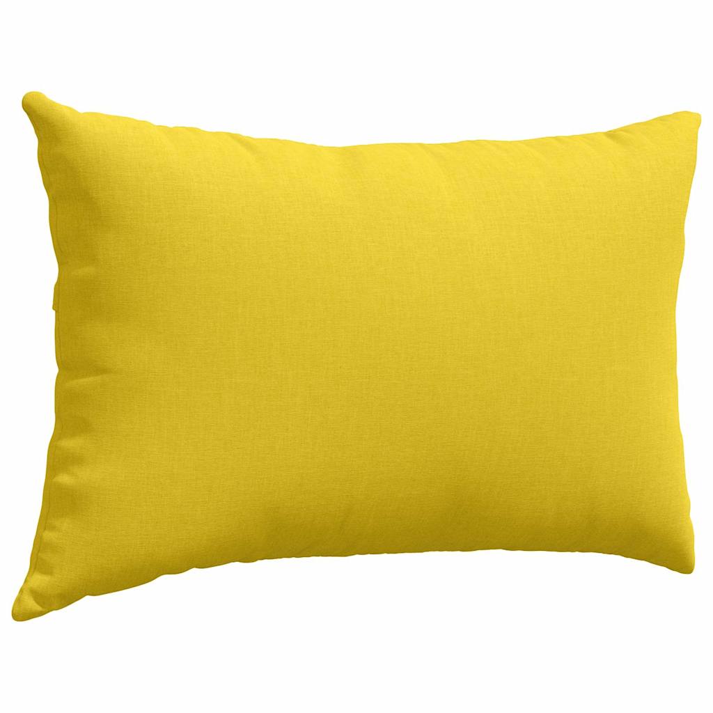 Sofa Pillows 2 pcs Light Yellow 60 x 40 cm Fabric