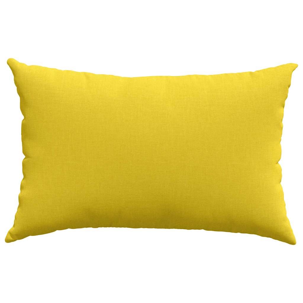 Sofa Pillows 2 pcs Light Yellow 60 x 40 cm Fabric