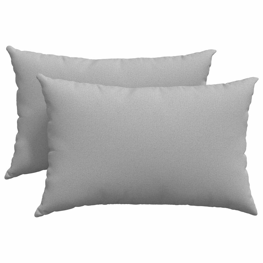 Sofa Pillows 2 pcs Grey 60 x 40 cm Fabric