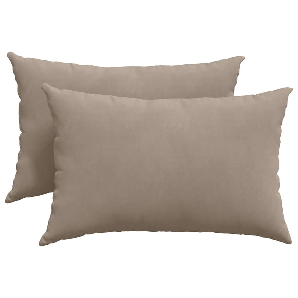 Sofa Pillows 2 pcs Taupe 60 x 40 cm Fabric