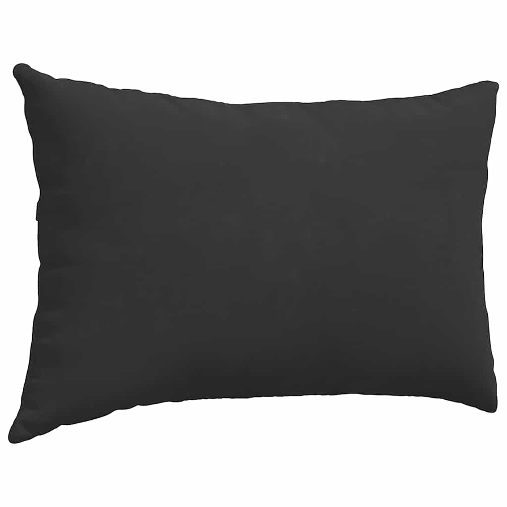 Sofa Pillows 2 pcs Black 60 x 40 cm Fabric