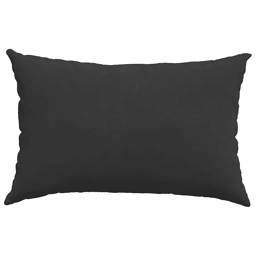 Sofa Pillows 2 pcs Black 60 x 40 cm Fabric