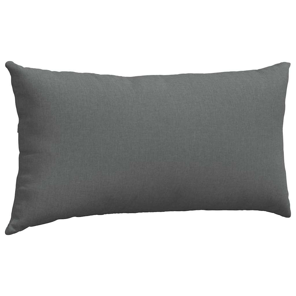 Sofa Pillows 2 pcs Dark Grey 80 x 40 cm Fabric