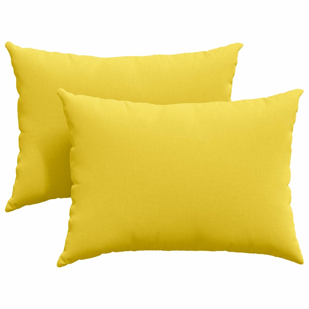 Sofa Pillows 2 pcs Light Yellow 70 x 50 cm Fabric