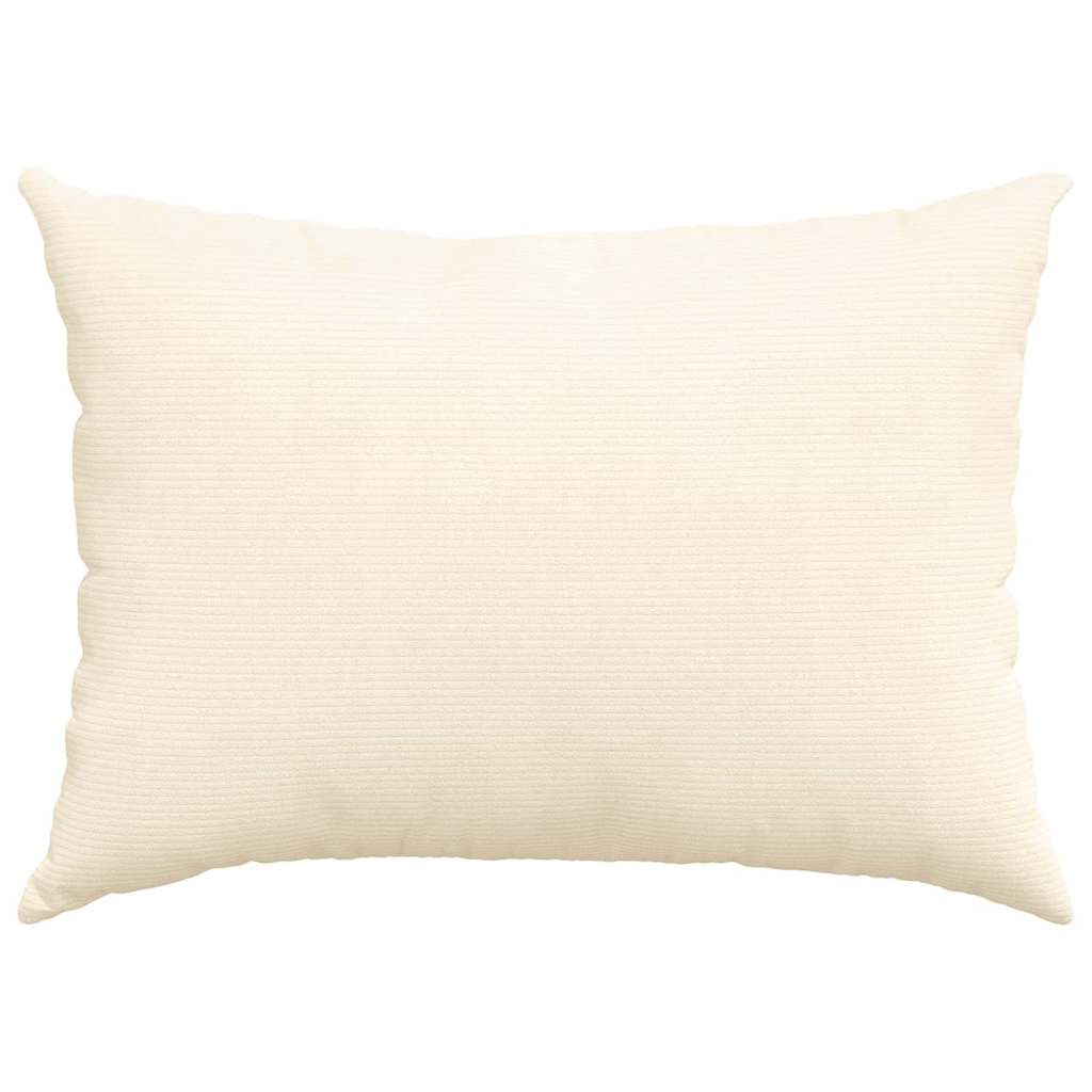 Sofa Pillows 2 pcs Cream 70 x 50 cm Corduroy Fabric