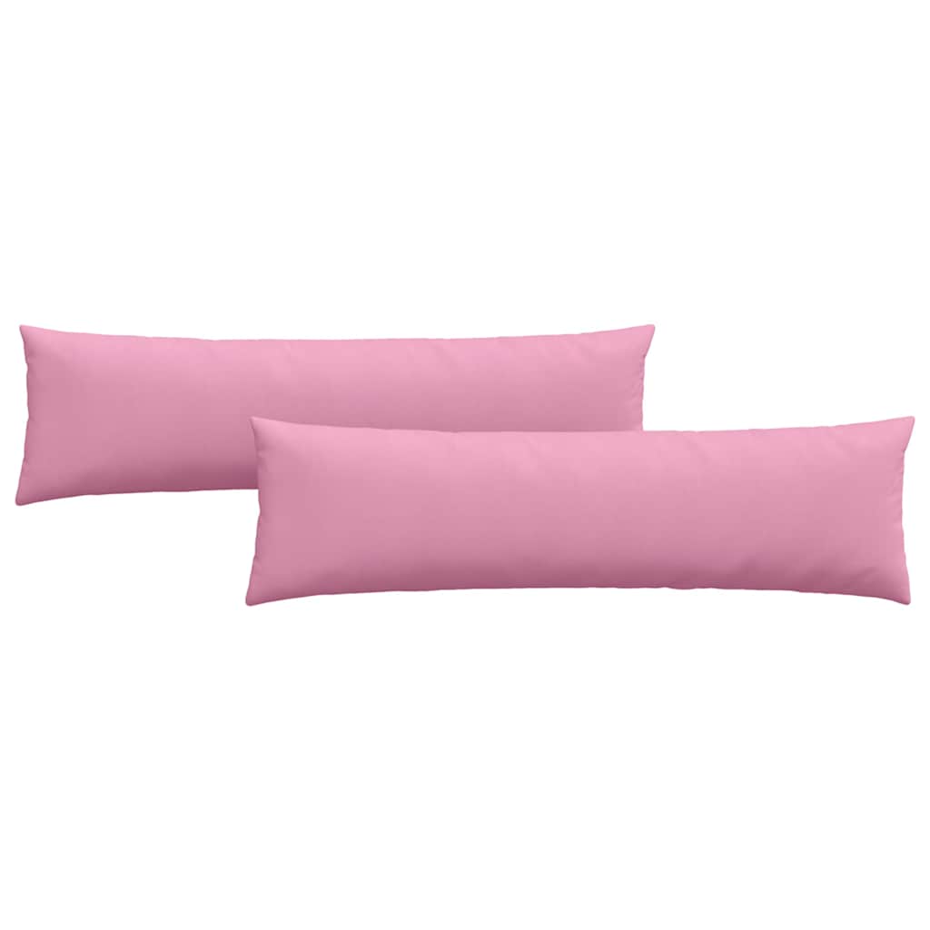 Sofa Pillows 2 pcs Pink 145 x 40 cm Fabric