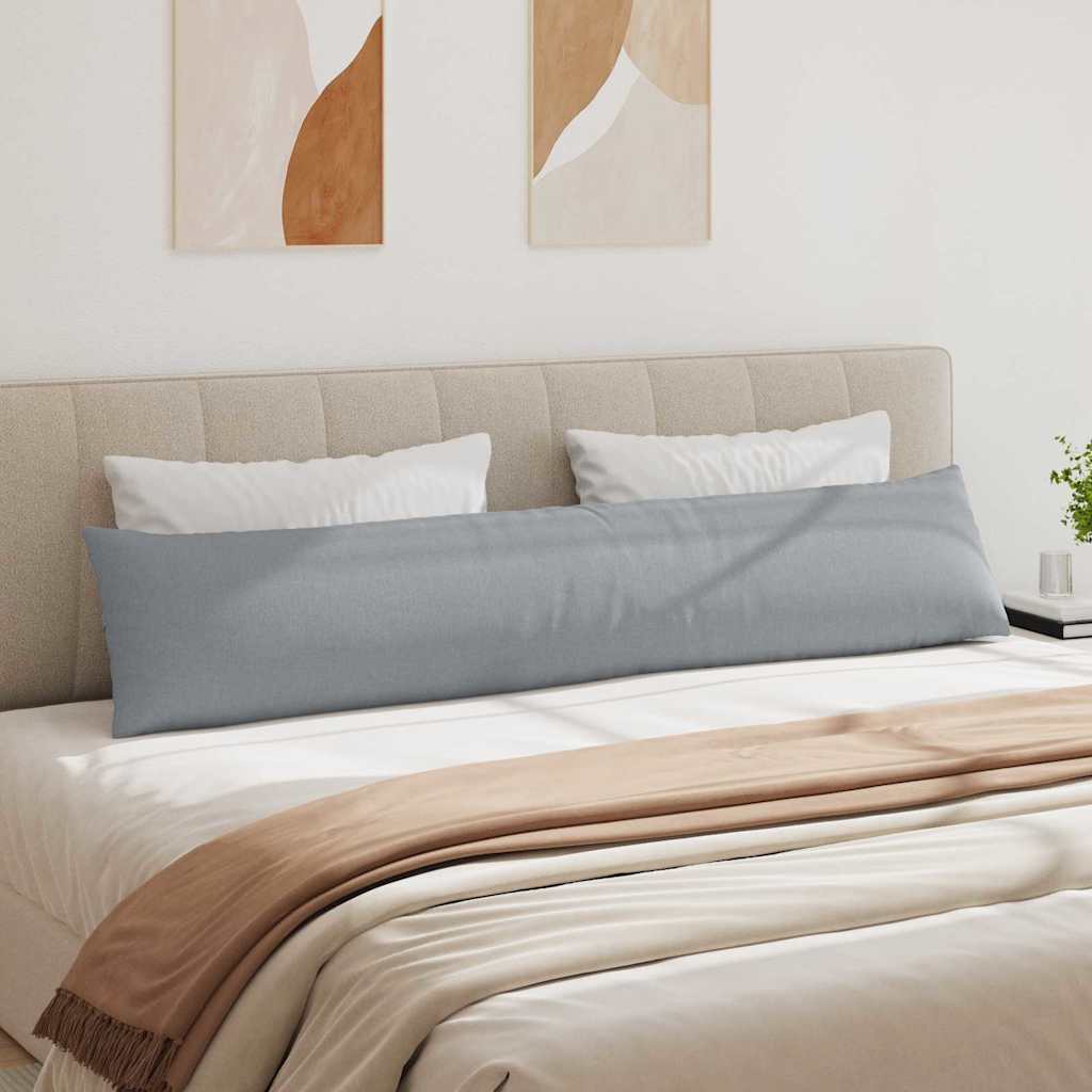 Sofa Pillows 2 pcs Light Grey 200 x 40 cm Fabric