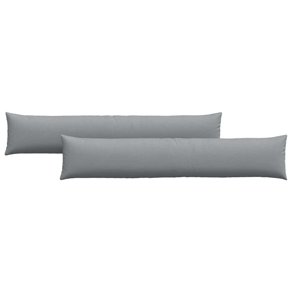 Sofa Pillows 2 pcs Light Grey 200 x 40 cm Fabric