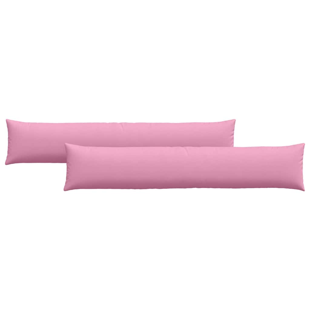 Sofa Pillows 2 pcs Pink 200 x 40 cm Fabric