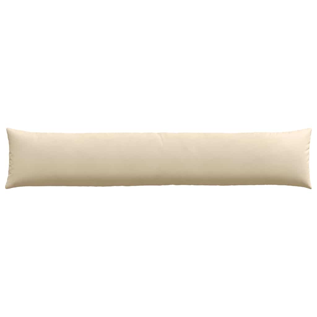 Sofa Pillows 2 pcs Cream 200 x 40 cm Fabric