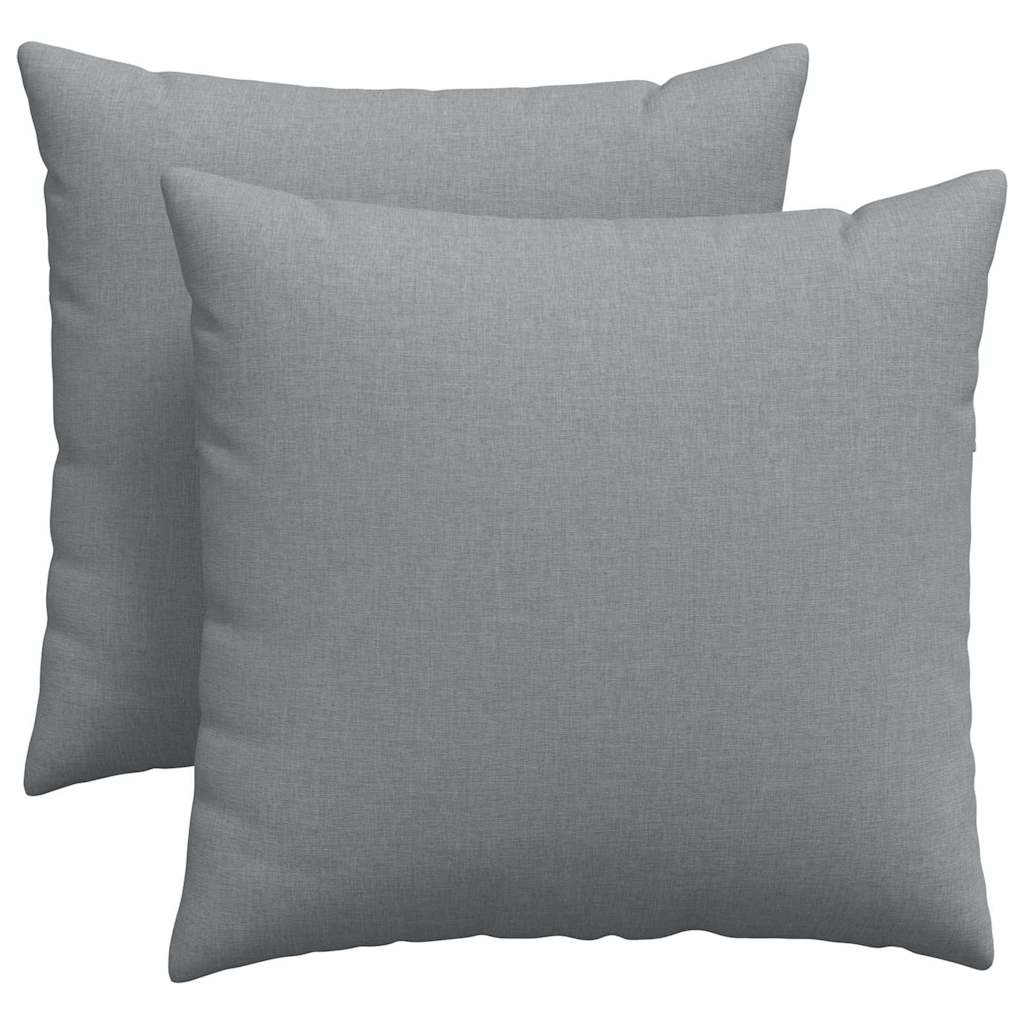 Sofa Pillows 2 pcs Light Grey 45 x 45 cm Fabric