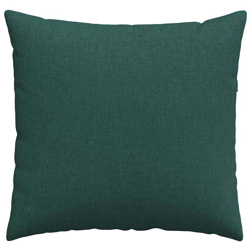 Sofa Pillows 2 pcs Dark Green 45 x 45 cm Fabric