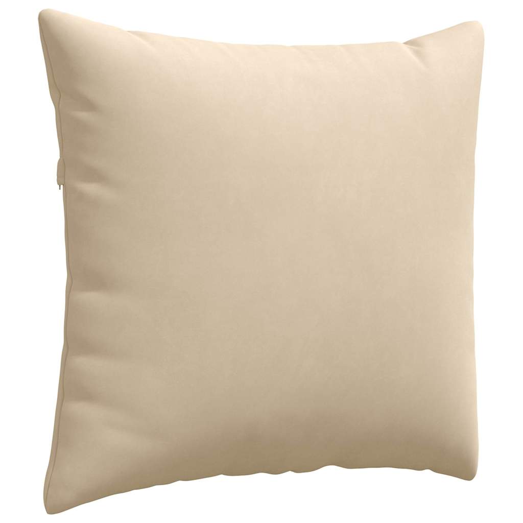 Sofa Pillows 2 pcs Cream 45 x 45 cm Fabric