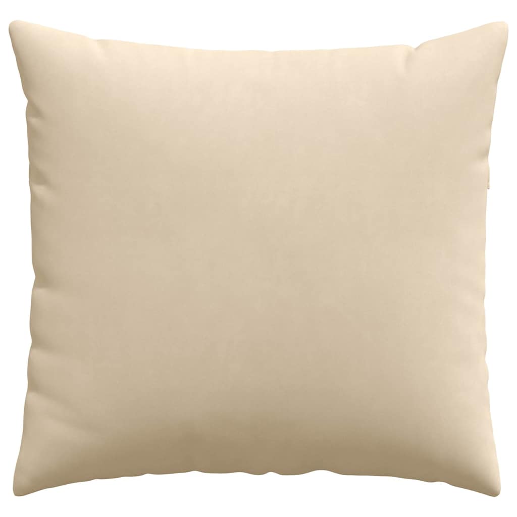 Sofa Pillows 2 pcs Cream 45 x 45 cm Fabric