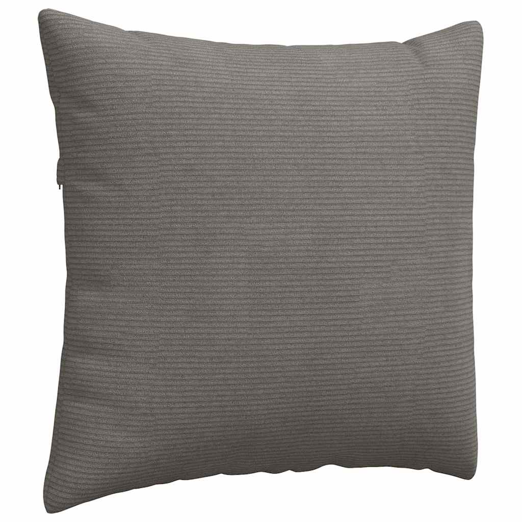 Sofa Pillows 2 pcs Light grey 45 x 45 cm Corduroy Fabric