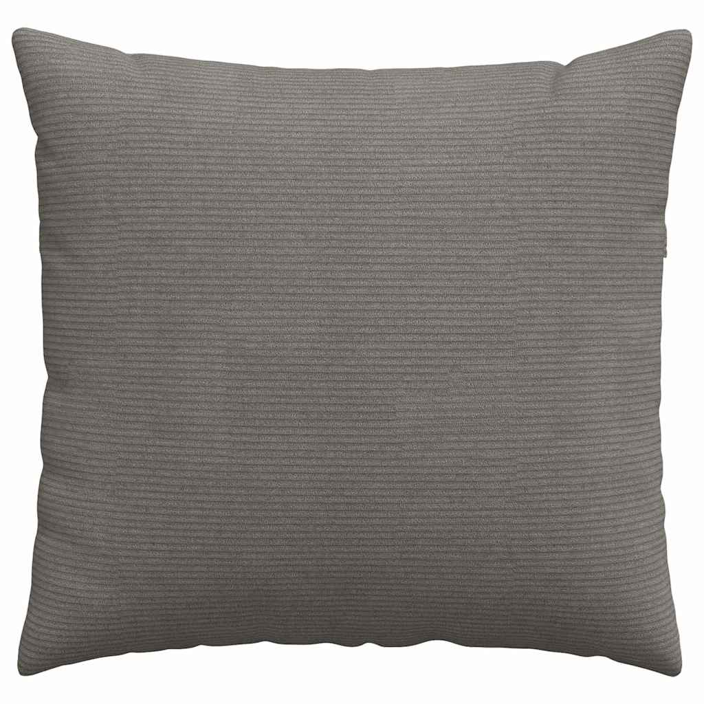 Sofa Pillows 2 pcs Light grey 45 x 45 cm Corduroy Fabric