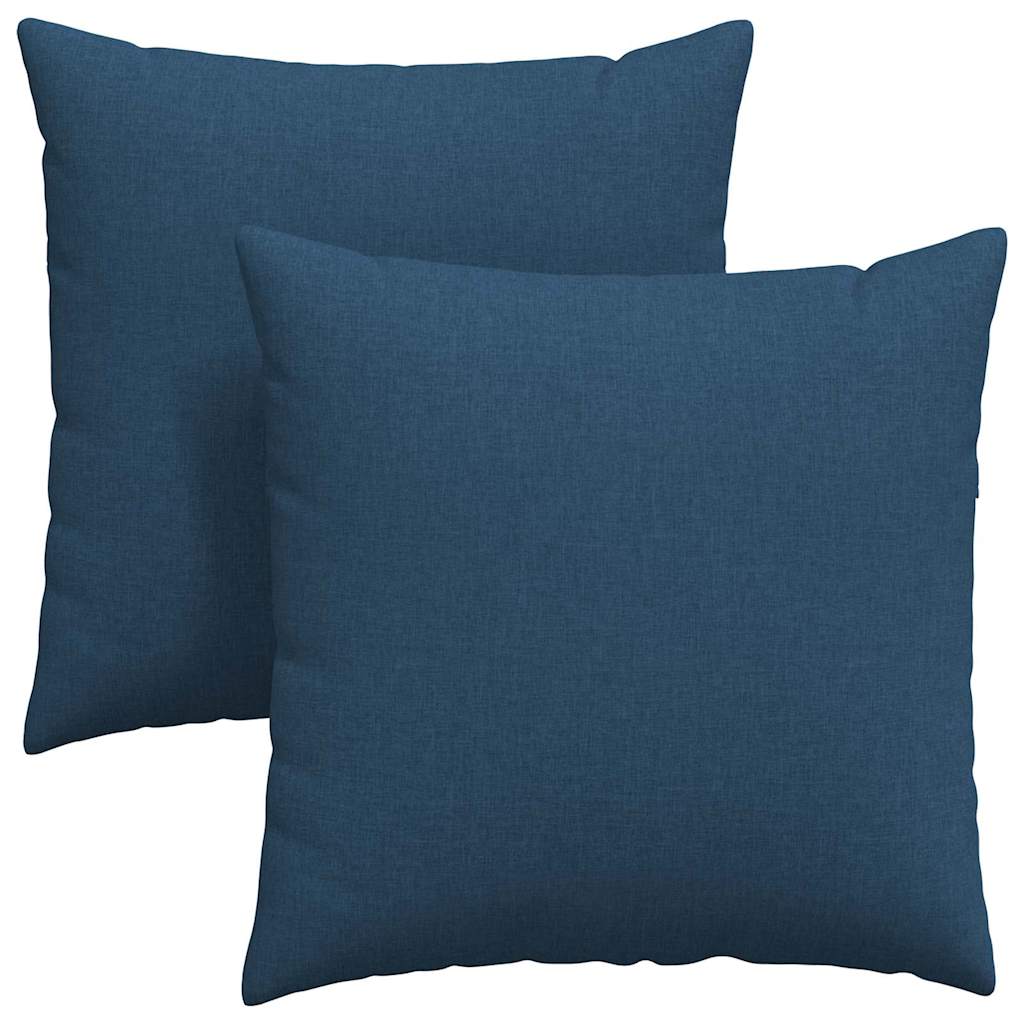 Sofa Pillows 2 pcs Blue 60 x 60 cm Fabric