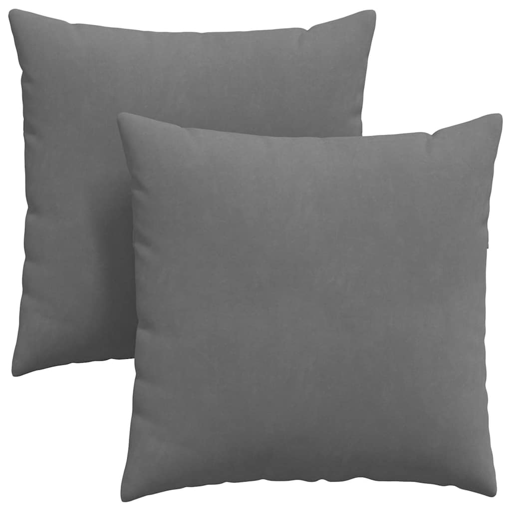 Sofa Pillows 2 pcs Dark Grey 80 x 80 cm Fabric