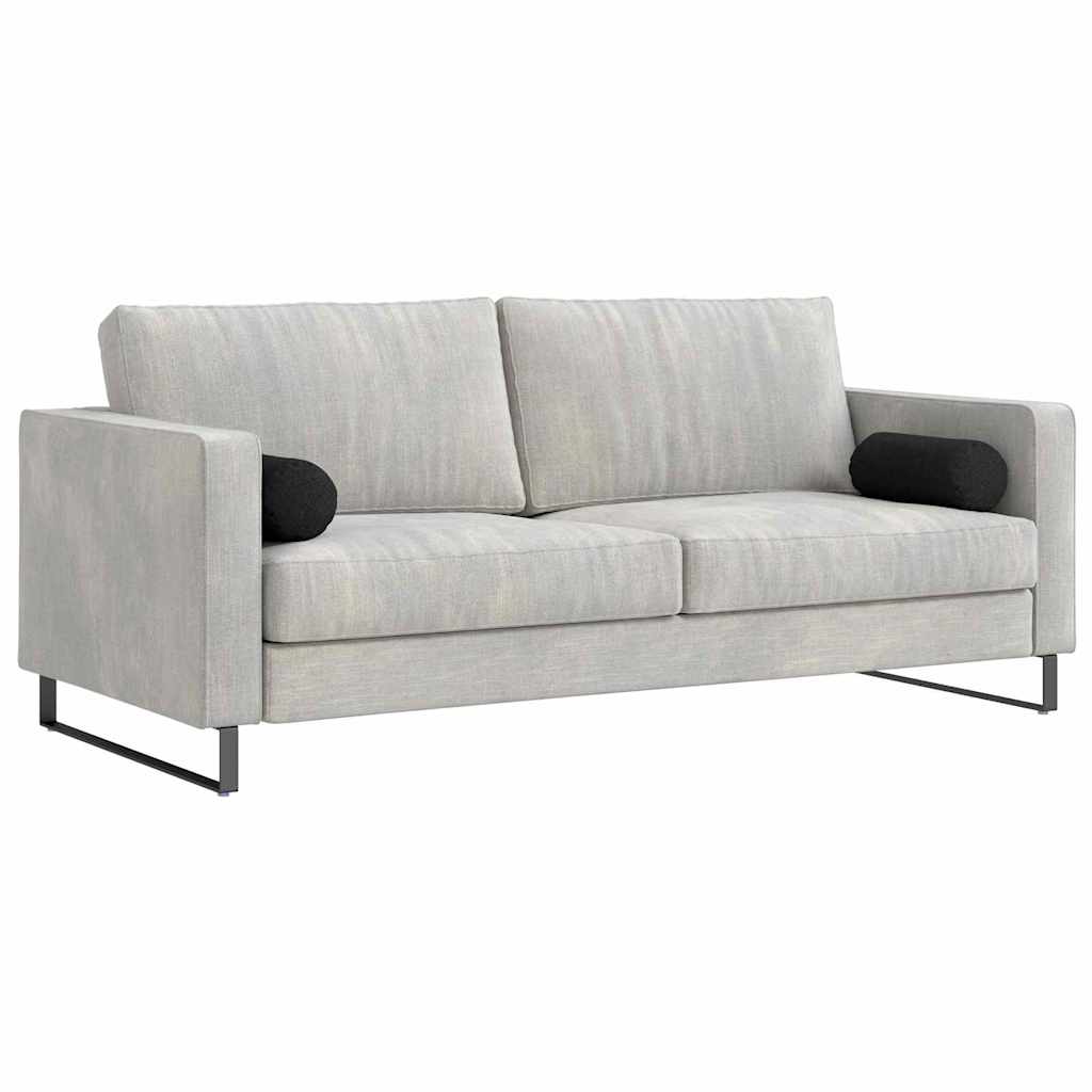 Bolster Pillows 2 pcs Black Ø 15 x 40 cm Fabric