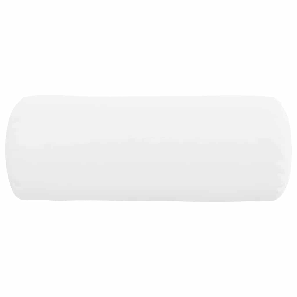 Bolster Pillows 2 pcs White Ø 15 x 40 cm Fabric