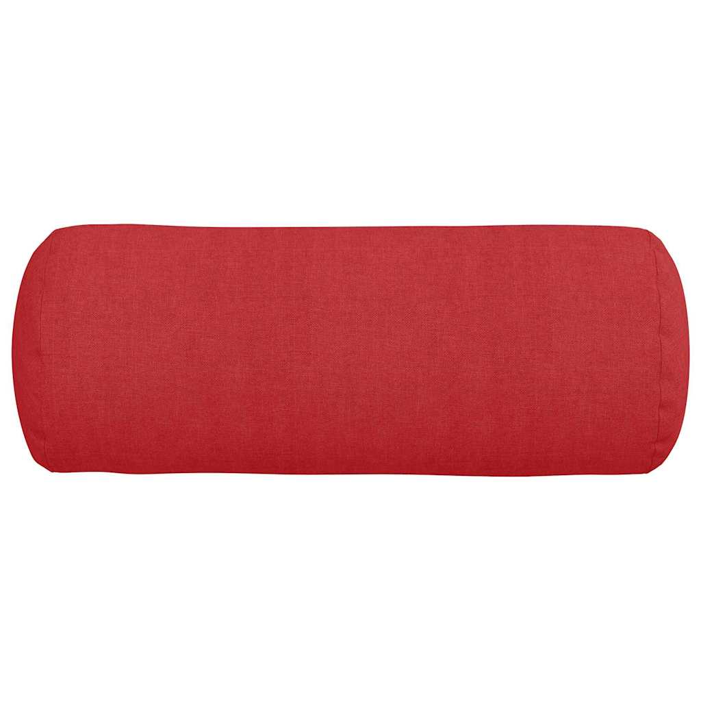 Bolster Pillows 2 pcs Red Ø 15 x 40 cm Fabric