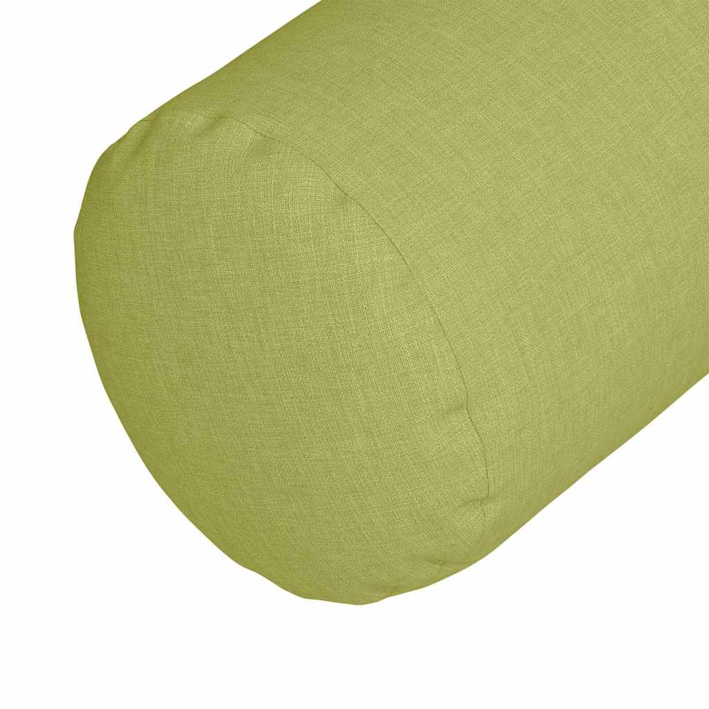 Bolster Pillows 2 pcs Light Green Ø 25 x 70 cm Fabric