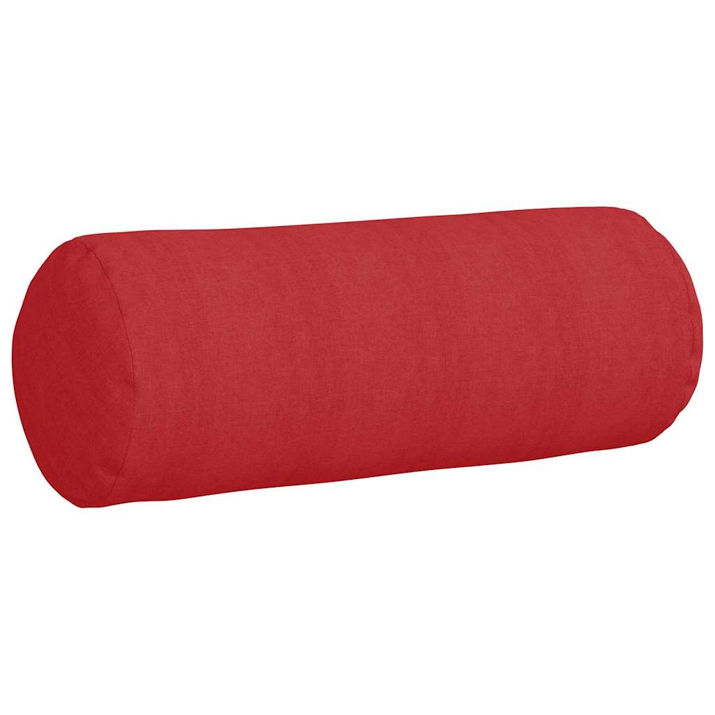 Bolster Pillows 2 pcs Red Ø 25 x 70 cm Fabric
