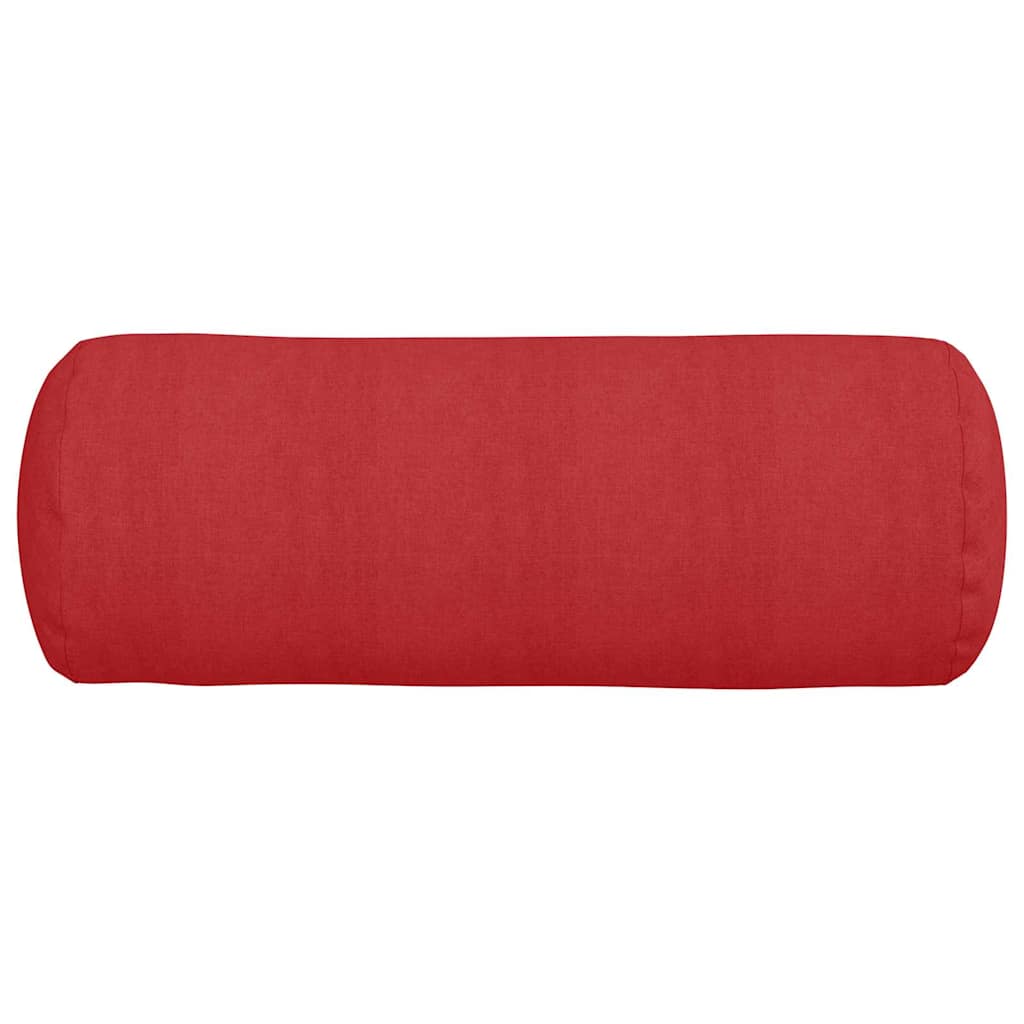 Bolster Pillows 2 pcs Red Ø 25 x 70 cm Fabric
