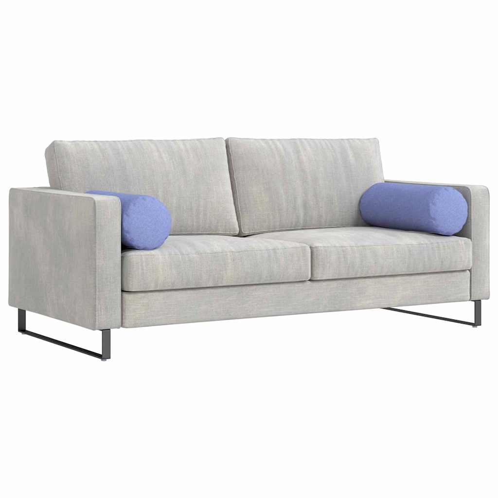 Bolster Pillows 2 pcs Jeans Blue Ø 25 x 70 cm Fabric