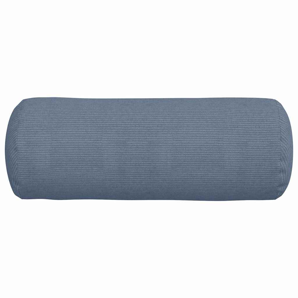 Bolster Pillows 2 pcs Blue Ø 25 x 70 cm Corduroy Fabric