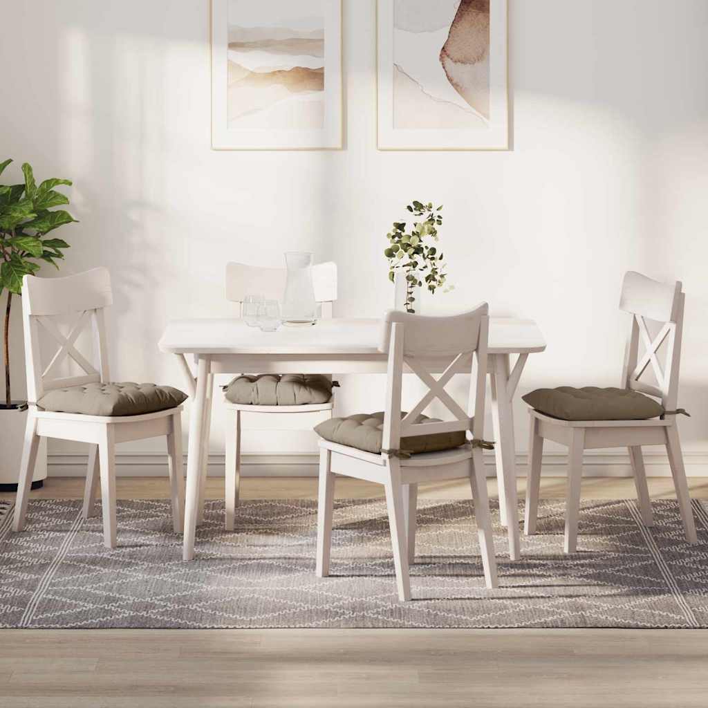 Seat Cushions 4 pcs Taupe 40 x 40 x 6 cm Microfibre