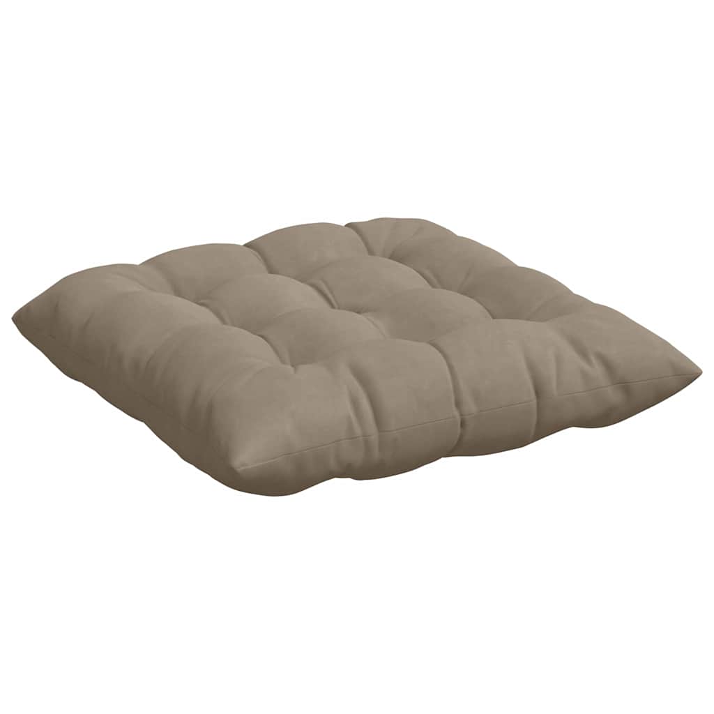 Seat Cushions 4 pcs Taupe 40 x 40 x 6 cm Microfibre