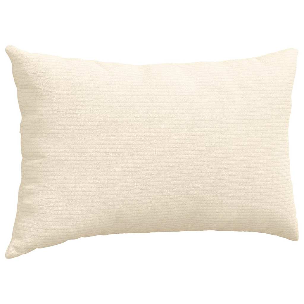 Sofa Pillows 2 pcs Cream 50 x 30 cm Corduroy Fabric
