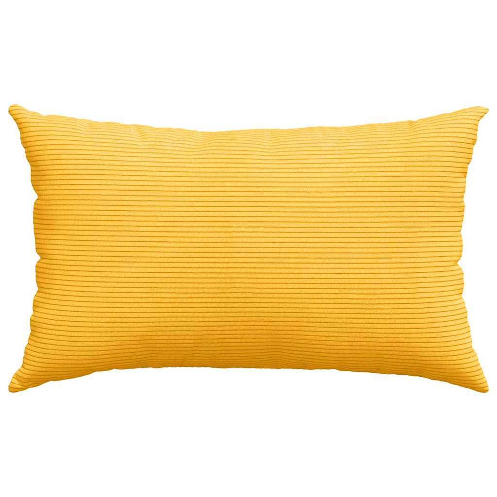 Sofa Pillows 2 pcs Light Yellow 50 x 30 cm Corduroy Fabric