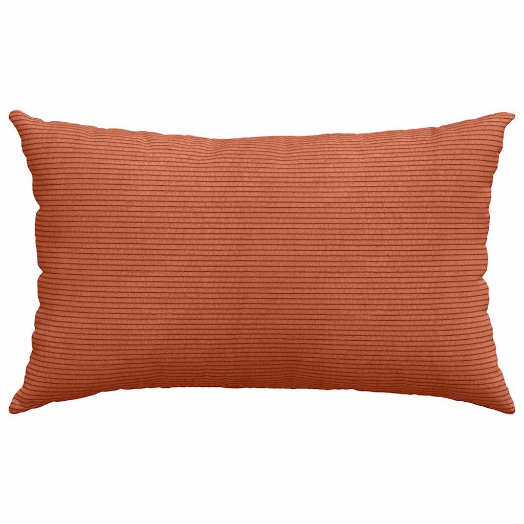 Sofa Pillows 2 pcs Red Orange 50 x 30 cm Corduroy Fabric