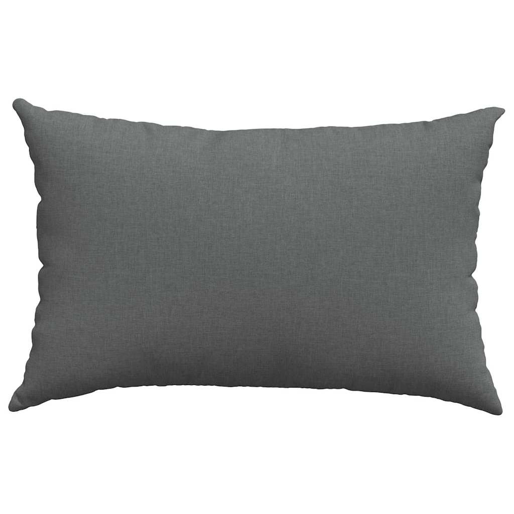Sofa Pillows 2 pcs Dark Grey 60 x 40 cm Fabric