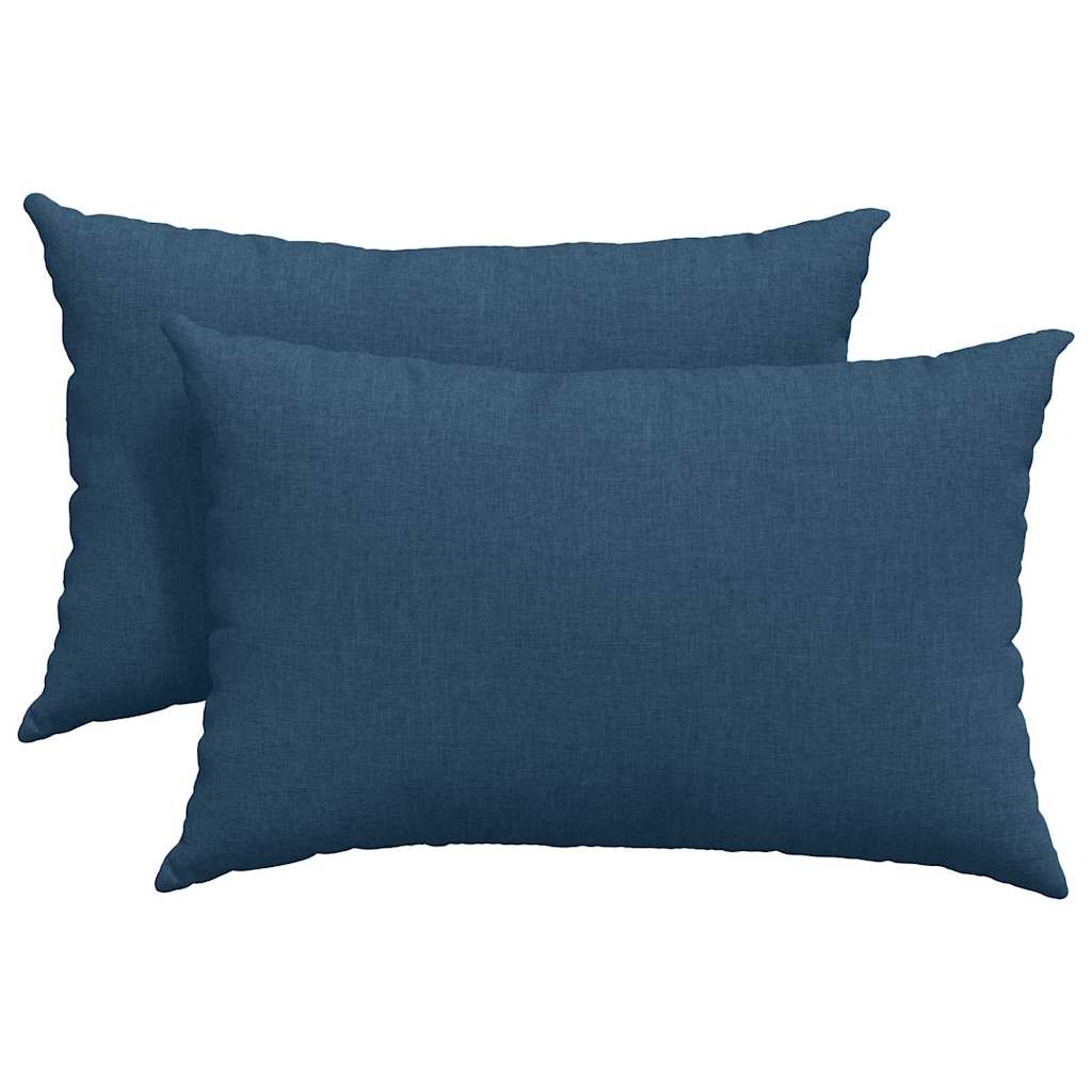 Sofa Pillows 2 pcs Blue 60 x 40 cm Fabric