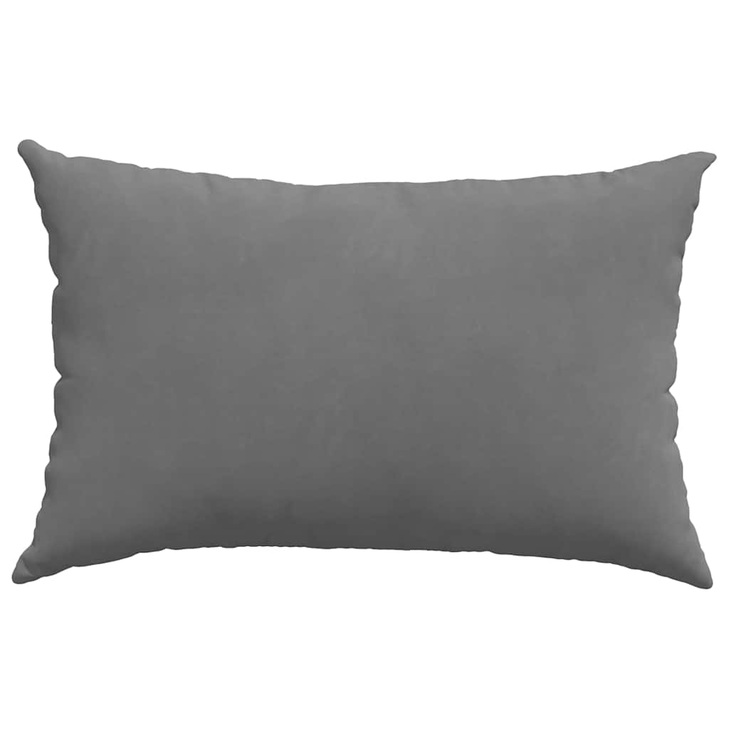 Sofa Pillows 2 pcs Dark Grey 60 x 40 cm Fabric