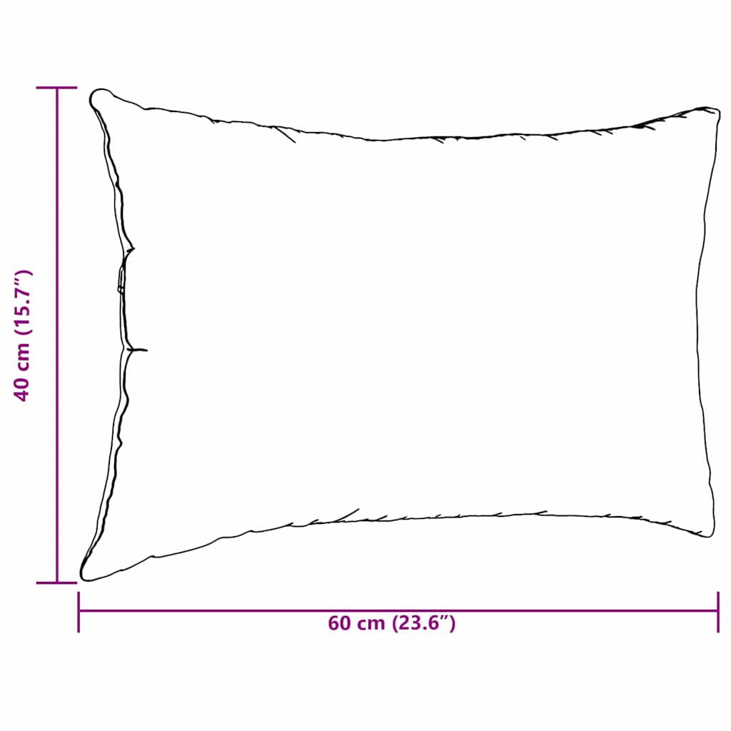 Sofa Pillows 2 pcs Dark Grey 60 x 40 cm Corduroy Fabric